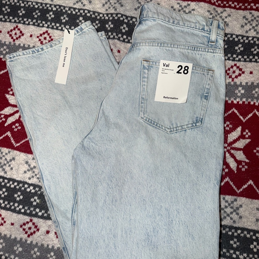 Reformation Val 90s Mid Rise Straight Jeans